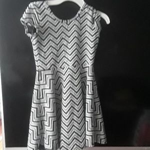 Girls size 10M black/white dress
